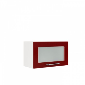 Бруклин ШВГС 600 Шкаф верхний горизонтальный со стеклом (Бетон белый/корпус Белый) в Новолуговом - novolugovoe.mebel54.com | фото