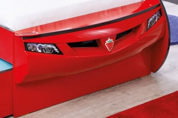 CARBED Кровать-машина Coupe с выдвижной кроватью Red 20.03.1306.00 в Новолуговом - novolugovoe.mebel54.com | фото