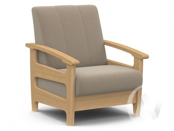 Кресло для отдыха Омега (бук лак/CATANIA LATTE) в Новолуговом - novolugovoe.mebel54.com | фото
