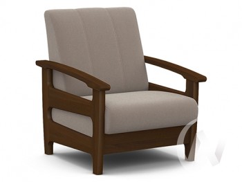 Кресло для отдыха Омега (орех лак/CATANIA COCOA) в Новолуговом - novolugovoe.mebel54.com | фото