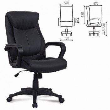 Кресло офисное BRABIX Enter EX-511 (черный) в Новолуговом - novolugovoe.mebel54.com | фото