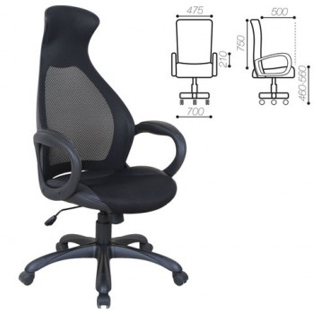 Кресло офисное BRABIX Genesis EX-517 (черное) в Новолуговом - novolugovoe.mebel54.com | фото