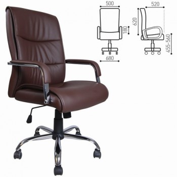 Кресло офисное BRABIX Space EX-508 (коричневый) в Новолуговом - novolugovoe.mebel54.com | фото