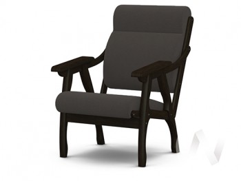 Кресло Вега-10 (венге лак/ULTRA GRAFIT) в Новолуговом - novolugovoe.mebel54.com | фото