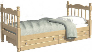 Кровать одинарная Аленка из массива сосны 800*1890 Сосна в Новолуговом - novolugovoe.mebel54.com | фото