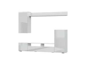 Мебель для гостиной МГС 4 (Белый/Белый глянец) в Новолуговом - novolugovoe.mebel54.com | фото