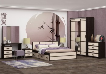 Модульная спальня Сакура в Новолуговом - novolugovoe.mebel54.com | фото