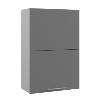 Ройс ПГПМ 600 Шкаф верхний Blum Aventos HF (Графит софт/корпус Серый) в Новолуговом - novolugovoe.mebel54.com | фото