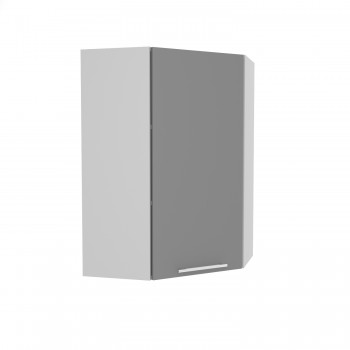 Ройс ВПУ 600 Шкаф верхний угловой высокий (Графит софт/корпус Серый) в Новолуговом - novolugovoe.mebel54.com | фото